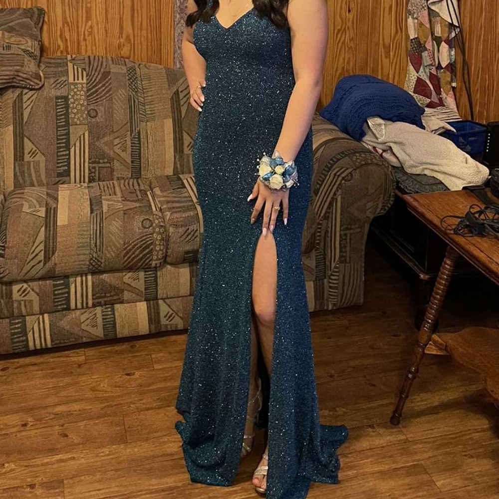 Sparkly Blue Prom Dress